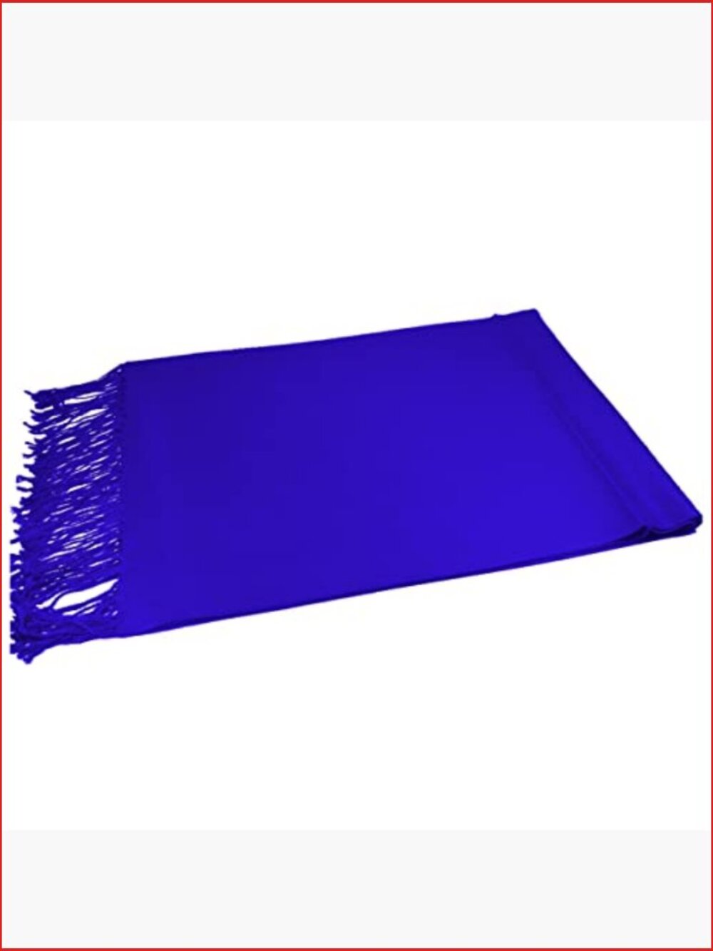 Large Soft Silky Pashmina Shawl Wrap Scarf in Plain Solid Colors with Hand - Picture 4 of 6